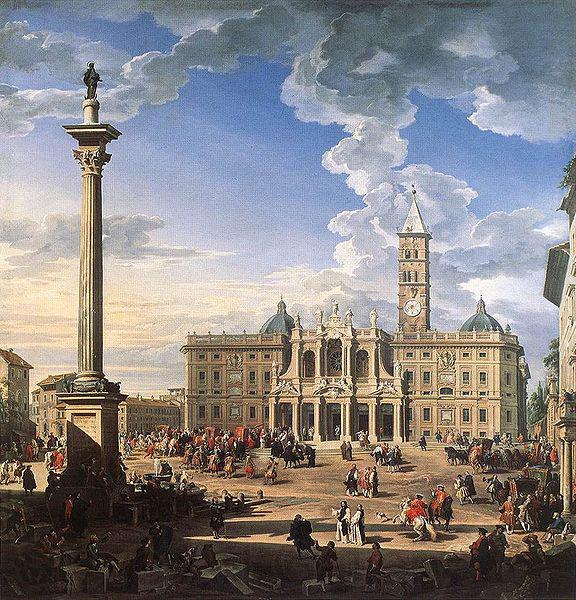 Giovanni Paolo Pannini Rome, The Piazza and Church of Santa Maria Maggiore